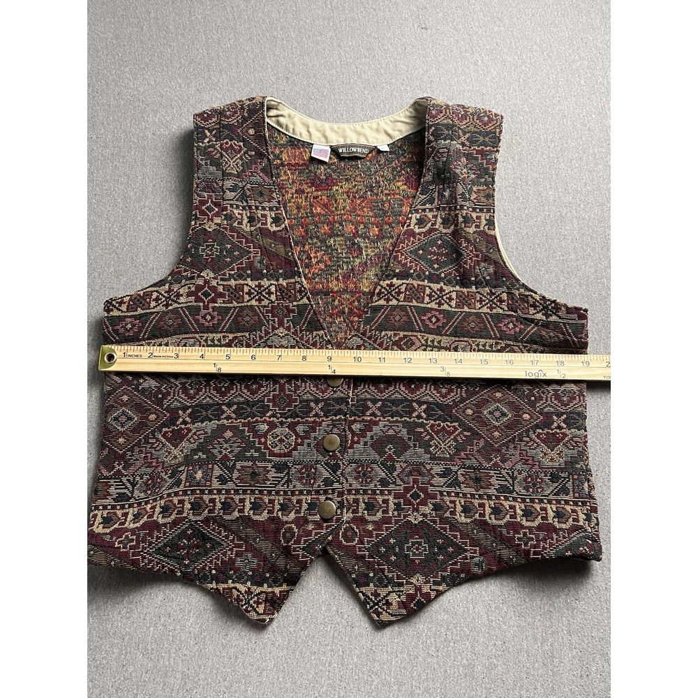 Willowbend Vest Womens L Southwest Woven Geometric Pattern Vintage USA - Picture 4 of 7